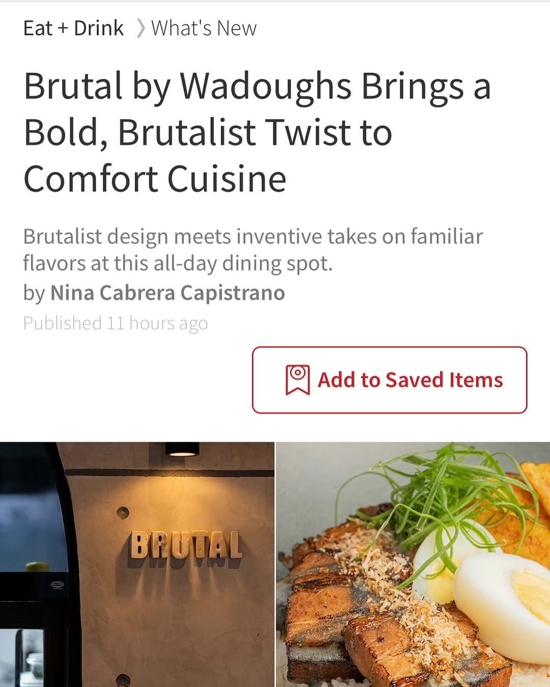 Spot.ph feature on Brutal by Wadoughs — 2